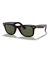Ray-Ban - Rb2140 Original Wayfarer Sunglasses, Tortoise/green, 54 Mm - Lyst