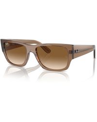 Ray-Ban - Rb0947sf Carlos Low Bridge Fit Rectangular Sunglasses - Lyst
