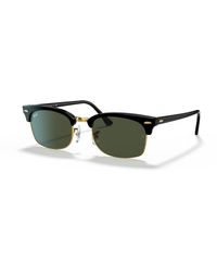 Ray-Ban - Sunglasses Unisex Clubmaster Square Legend Gold - Mock Tortoise Frame Green Lenses 52-21 - Lyst
