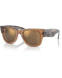 Ray-Ban - Mega Wayfarer Sunglasses Frame Gold Lenses - Lyst