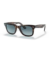 Ray-Ban - Rb2140 Original Wayfarer Sunglasses, Tortoise/green, 54 Mm - Lyst