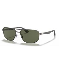 Ray-Ban - Sunglasses Man Rb3528 - Gunmetal Frame Green Lenses Polarized 61-17 - Lyst