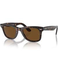 Ray-Ban - Rb2140 Original Wayfarer Sunglasses, Tortoise/green, 54 Mm - Lyst