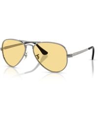 Ray-Ban - Aviator Max Summer Capsule Sunglasses Frame Yellow Lenses - Lyst