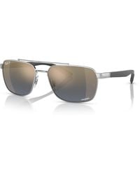 Ray-Ban - RB3701 Gafas de sol Negro Mate Montura Azul Lentes polarizados 59-17 - Lyst