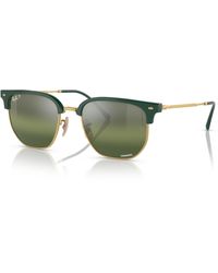 Ray-Ban - New Clubmaster Sunglasses Frame Silver Lenses Polarized - Lyst