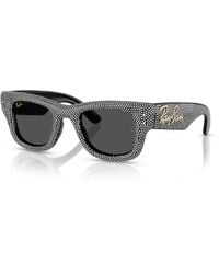 Ray-Ban - Wayfarer Puffer Crystal Pavè Edition Sunglasses Frame Black Lenses - Lyst