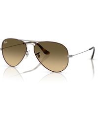 Ray-Ban - Rb3025 Aviator Large Metal Sunglasses, Gold/grey Gradient, 62 Mm - Lyst