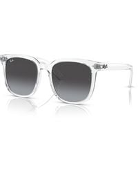 Ray-Ban - Rb4401d Sunglasses Transparent Frame Grey Lenses 57-20 - Lyst