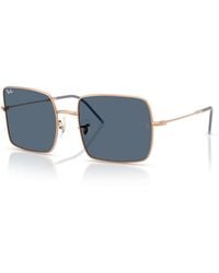 Ray-Ban - Square 1971 Reverse Sunglasses Frame Blue Lenses - Lyst