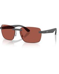Ray-Ban - Rb4470 Polarized S Lenses Sunglasses Frame Polarized Red Lenses Polarized - Lyst