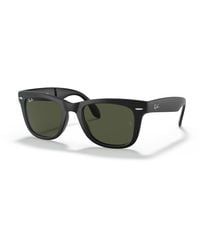 Ray-Ban - WAYFARER FOLDING CLASSIC Gafas de sol Negro Montura Verde Lentes 50-22 - Lyst