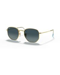 Ray-Ban - Hexagonal flat lenses gafas de sol montura azul lentes - Lyst