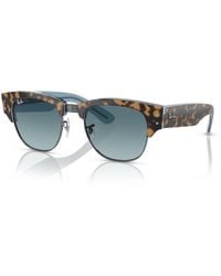 Ray-Ban - Mega Clubmaster Sunglasses Havana On Gunmetal Frame Blue Lenses 50-21 - Lyst