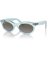 Ray-Ban - Wayfarer Oval Change Zonnebrillen Montuur Blauw Glazen - Lyst