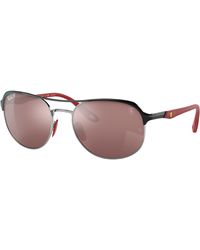 Ray-Ban - Sunglasses Unisex Rb3685m Scuderia Ferrari Collection - Black Frame Grey Lenses 58-19 - Lyst