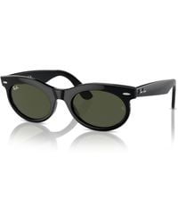 Ray-Ban - Wayfarer oval gafas de sol montura verde lentes - Lyst