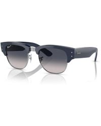 Ray-Ban - Mega Clubmaster Sunglasses Blue Frame Blue Lenses Polarized 53-21 - Lyst
