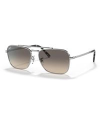 Ray-Ban - New Caravan Sunglasses Silver Frame Grey Lenses 55-15 - Lyst
