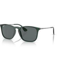 Ray-Ban - Chris Sunglasses Gunmetal Frame Grey Lenses Polarized 54-18 - Lyst