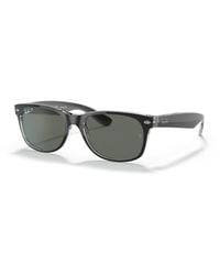 Ray-Ban - Rb2132 New Wayfarer Polarized Sunglasses, Matte Tortoise/polarized Green Gradient, 52 Mm - Lyst