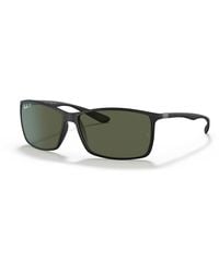 Ray-Ban - Rb4179 Liteforce Square Sunglasses, Matte Black/polarized Silver Gradient Mirror, 62 Mm - Lyst
