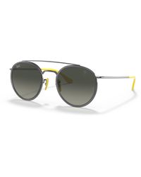 Ray-Ban - Sunglasses Man Rb3647m Scuderia Ferrari Collection - Gunmetal Frame Grey Lenses 51-22 - Lyst
