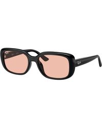 Ray-Ban - Rb4421d Washed Lenses Bio-based Sunglasses Frame Pink Lenses - Lyst