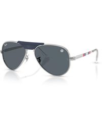 Ray-Ban - Marvel© - Captain America Aviator Max Sunglasses Frame Blue Lenses - Lyst