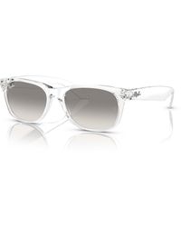 Ray-Ban - New wayfarer classic gafas de sol montura gris lentes - Lyst