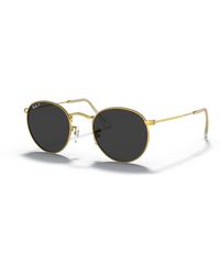 Ray-Ban - Round Metal Sunglasses Frame Black Lenses Polarized - Lyst