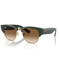 Ray-Ban - Mega Clubmaster Sunglasses Green Frame Brown Lenses 50-21 - Lyst
