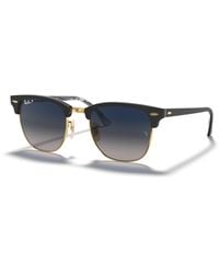 Ray-Ban - Clubmaster @collection Sunglasses Frame Blue Lenses Polarized - Lyst
