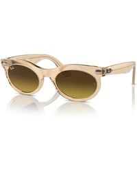 Ray-Ban - Wayfarer oval change sonnenbrillen fassung braun glas - Lyst