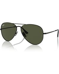 Ray-Ban - Aviator titanium gafas de sol montura verde lentes - Lyst