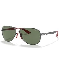 Ray-Ban - Rb8313m Scuderia Ferrari Collection Sunglasses Frame Green Lenses - Lyst