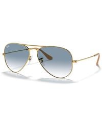 Ray-Ban - Aviator Gradient Sunglasses Frame Blue Lenses - Lyst