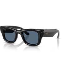 Ray-Ban - Wayfarer Puffer Sunglasses Frame Blue Lenses - Lyst