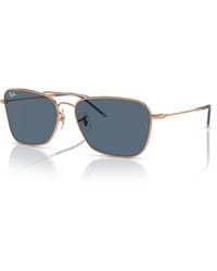 Ray-Ban - CARAVAN REVERSE Gafas de sol Rose Gold Montura Azul Lentes 58-15 - Lyst