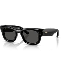 Ray-Ban - Wayfarer Puffer Sunglasses Frame Blue Lenses - Lyst
