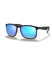 Ray-Ban - Sunglasses Man Rb4264 Chromance - Black Frame Blue Lenses Polarized 58-18 - Lyst