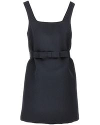 P.A.R.O.S.H. - P. A.R. O.S. H. Satin Mini Dress With Belt - Lyst