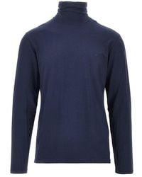 EA BODYWEAR - Stretch Jersey Turtleneck Top - Lyst