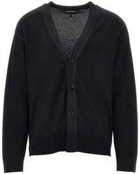 Emporio Armani - Virgin Wool Knitting Cardigan - Lyst
