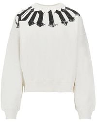 Palm Angels - Logo Print Loose Fit Crewneck Sweatshirt - Lyst