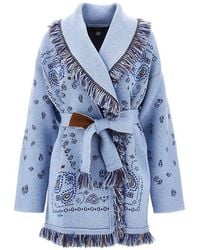Alanui - Bandana Jacquard Wool Cardigan - Lyst
