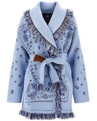 Alanui - Bandana Jacquard Wool Cardigan - Lyst