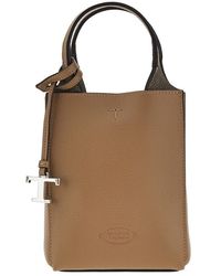 Tod's - Grained Leather Micro Tote Bag - Lyst