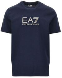EA7 - Lux Identity Cotton T-Shirt - Lyst