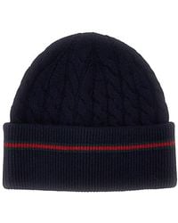Gucci - Wool Beanie Hat With Web Detail Kids - Lyst
